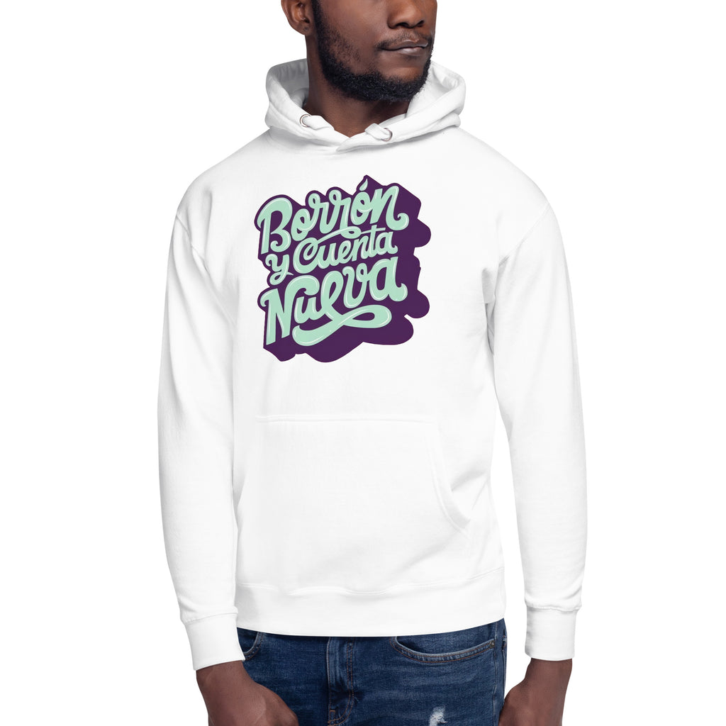 Sudadero con capucha Borrón y cuenta: el emblema de orgullo colombiano con calidad excepcional y estampado que resiste el paso del tiempo.