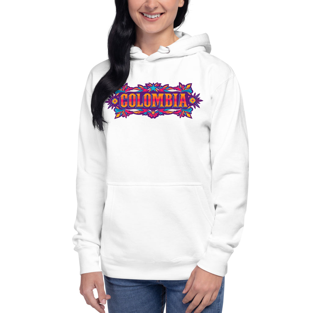 Sudadero con capucha Vive Colombia: el emblema de orgullo colombiano con calidad excepcional y estampado que resiste el paso del tiempo.