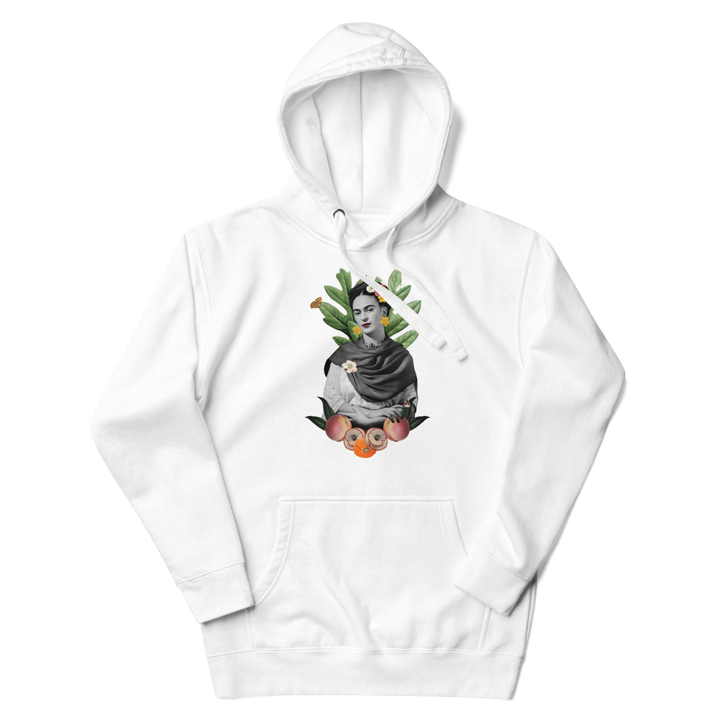 Hoodie de Frida Floral, Descubre calidad excepcional y estampados duraderos. Encuentra estilo y orgullo en cada prenda. Compra ahora!