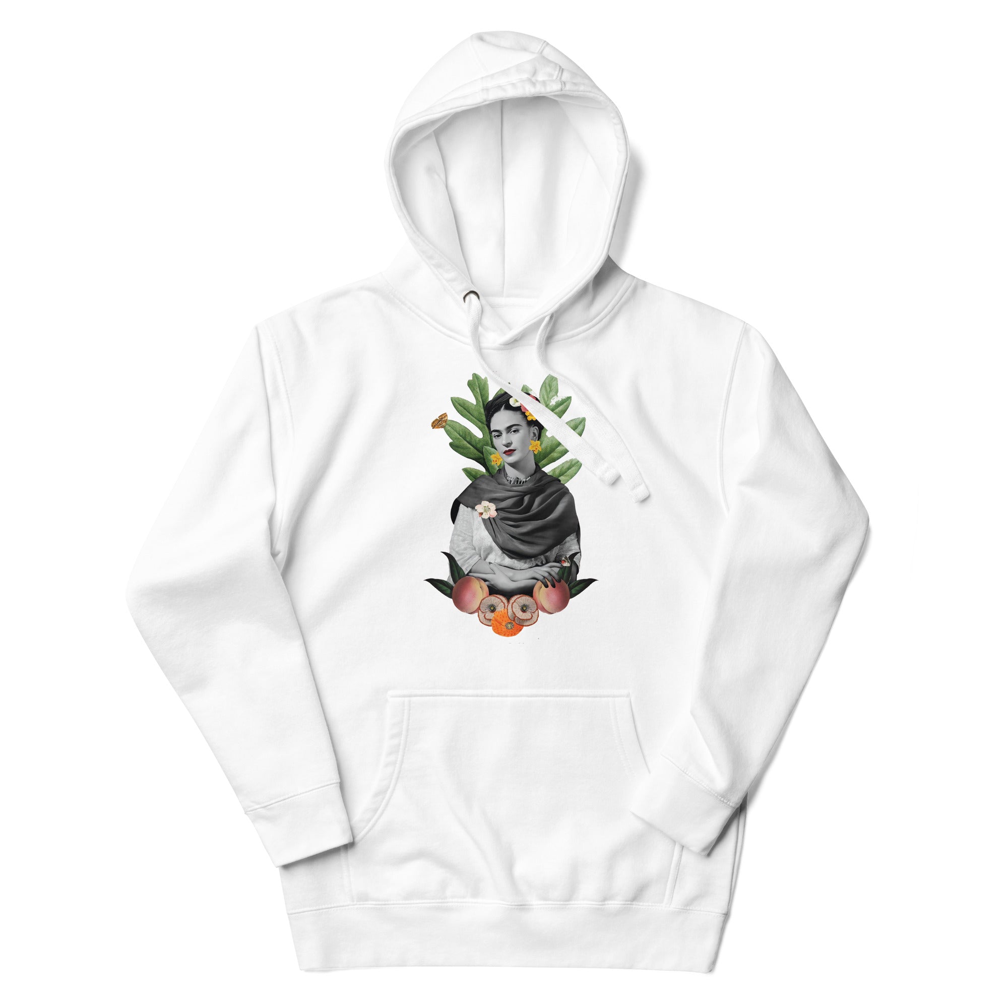 Hoodie de Frida Floral, Descubre calidad excepcional y estampados duraderos. Encuentra estilo y orgullo en cada prenda. Compra ahora!