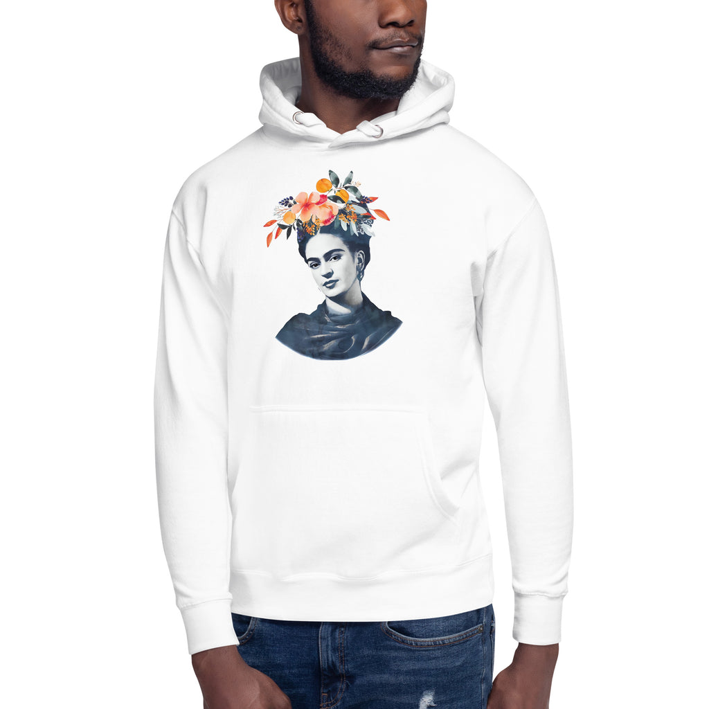 Hoodie de Frida Flowers ,Descubre calidad excepcional y estampados duraderos. Encuentra estilo y orgullo en cada prenda. Compra ahora!