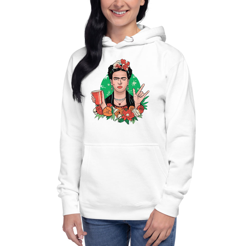 Hoodie de Frida Khalo Style ,Descubre calidad excepcional y estampados duraderos. Encuentra estilo y orgullo en cada prenda. compra ahora!