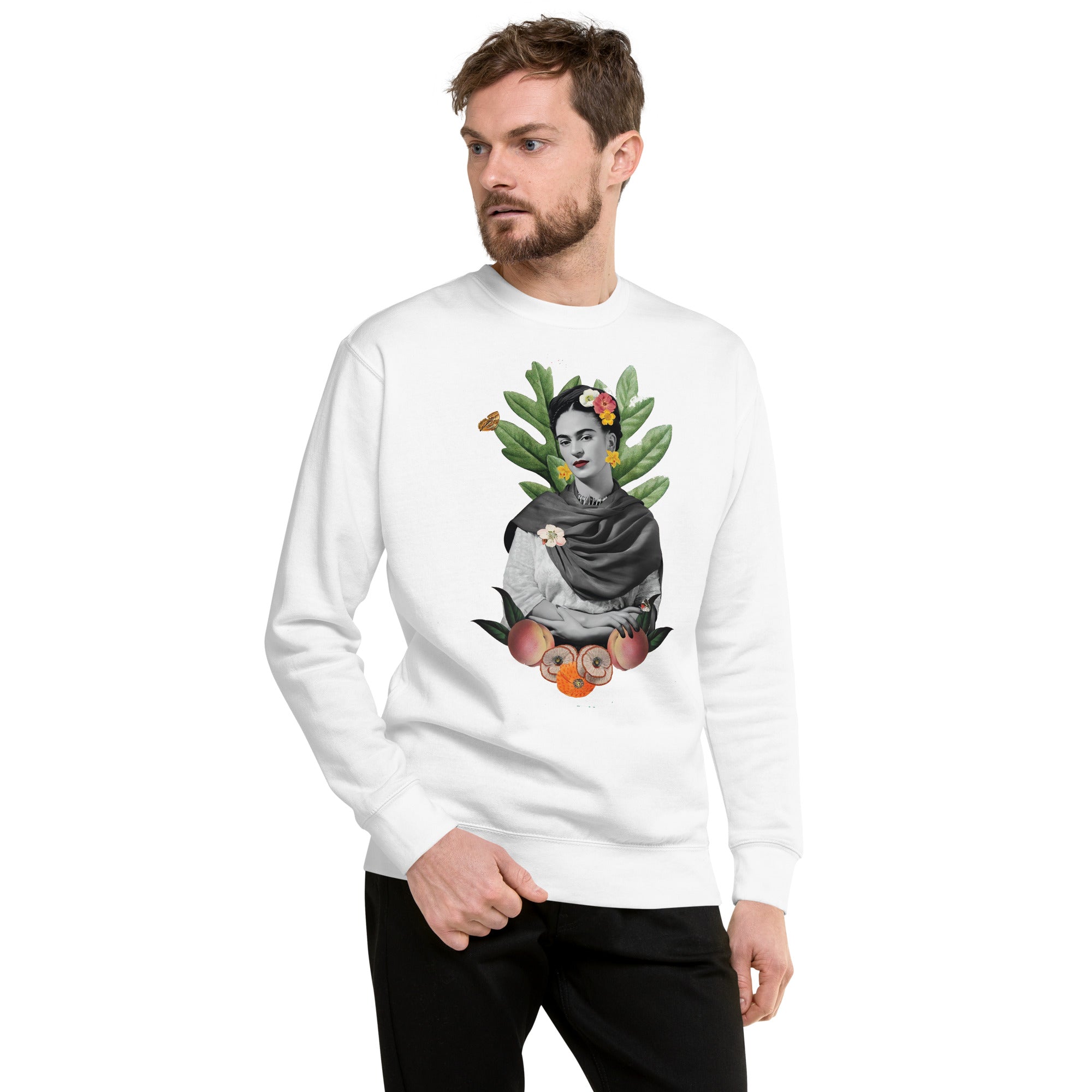Suéter de Frida Floral ,Descubre calidad excepcional y estampados duraderos. Encuentra estilo y orgullo en cada prenda. Compra ahora!