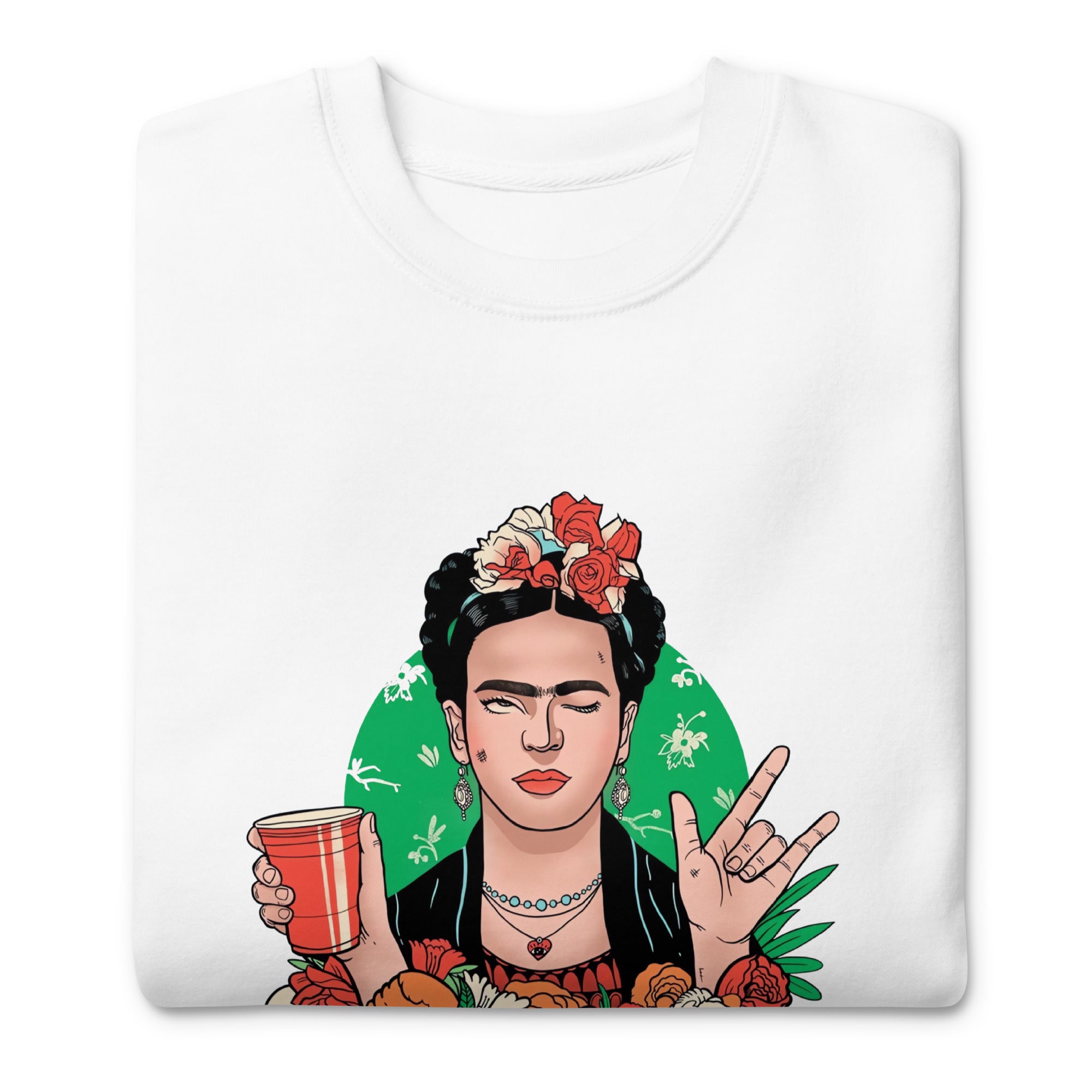 Suéter de Frida Khalo Style ,Descubre calidad excepcional y estampados duraderos. Encuentra estilo y orgullo en cada prenda. Compra ahora!