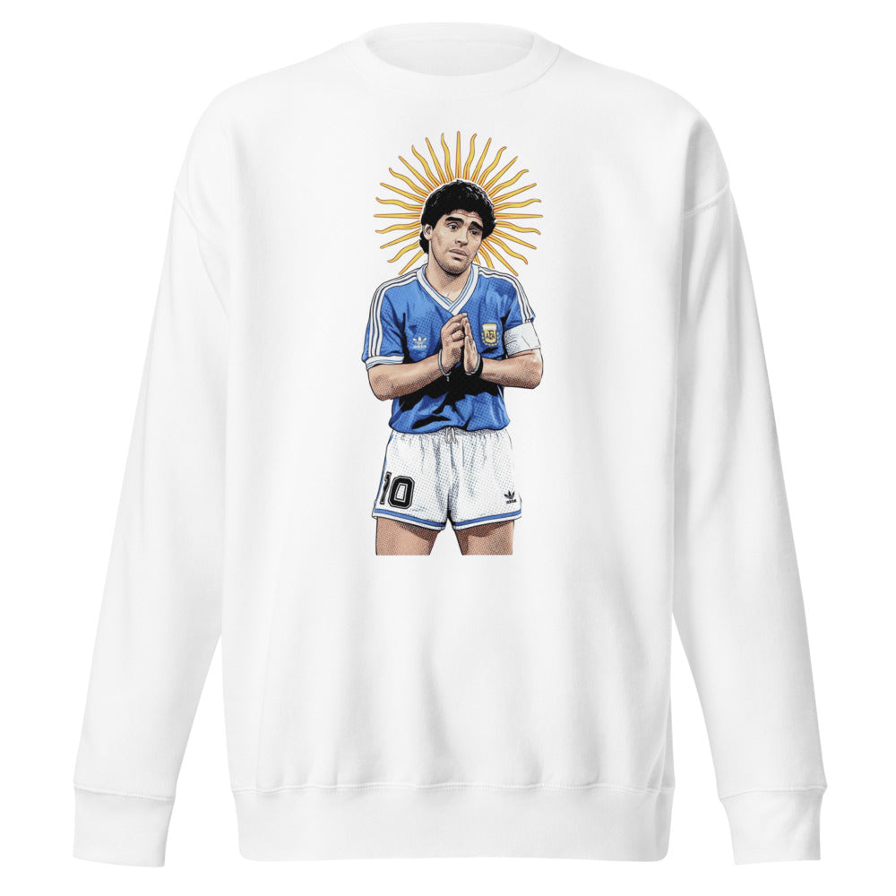 Suéter Diego Maradona Prayer Blanco