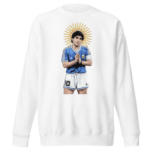 Suéter Diego Maradona Prayer Blanco