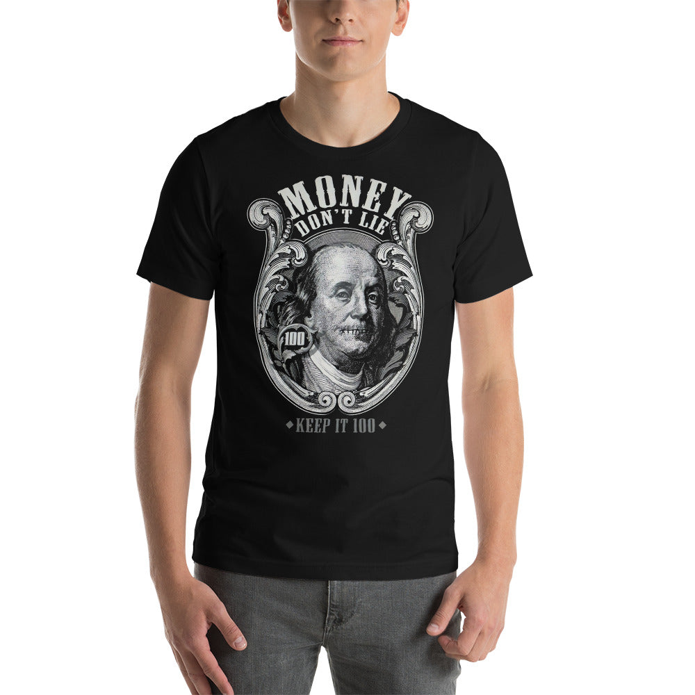 Camiseta Money Don't Lie: Descubre calidad excepcional y estampados duraderos. Encuentra estilo y orgullo en cada prenda.