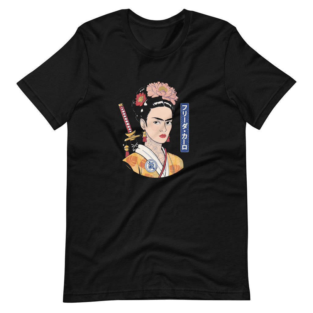 Playera de Frida Samurai, Descubre calidad excepcional y estampados duraderos. Encuentra estilo y orgullo en cada prenda.
