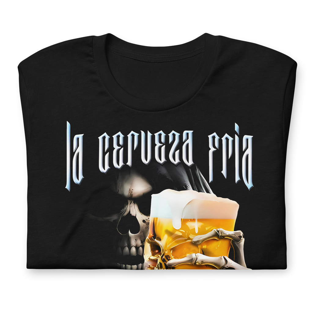 Playera La cerveza fria LOSMIOS — Diseño exclusivo algodón premium