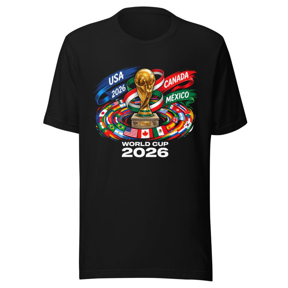 Playera Mundial 2026 Trofeo Negra