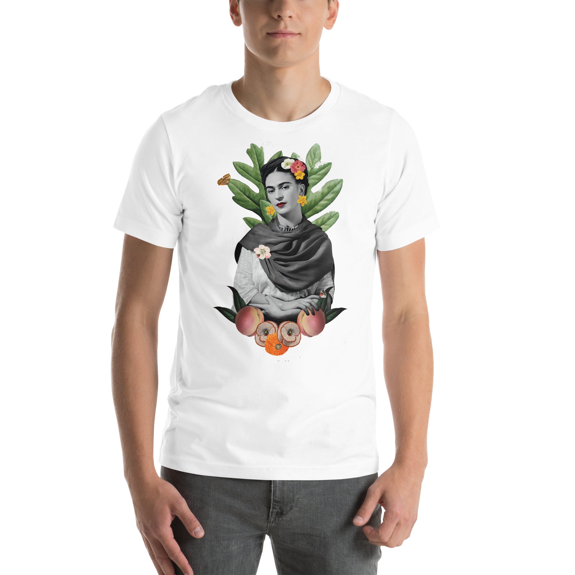 Playera de Frida Floral, Descubre calidad excepcional y estampados duraderos. Encuentra estilo y orgullo en cada prenda.