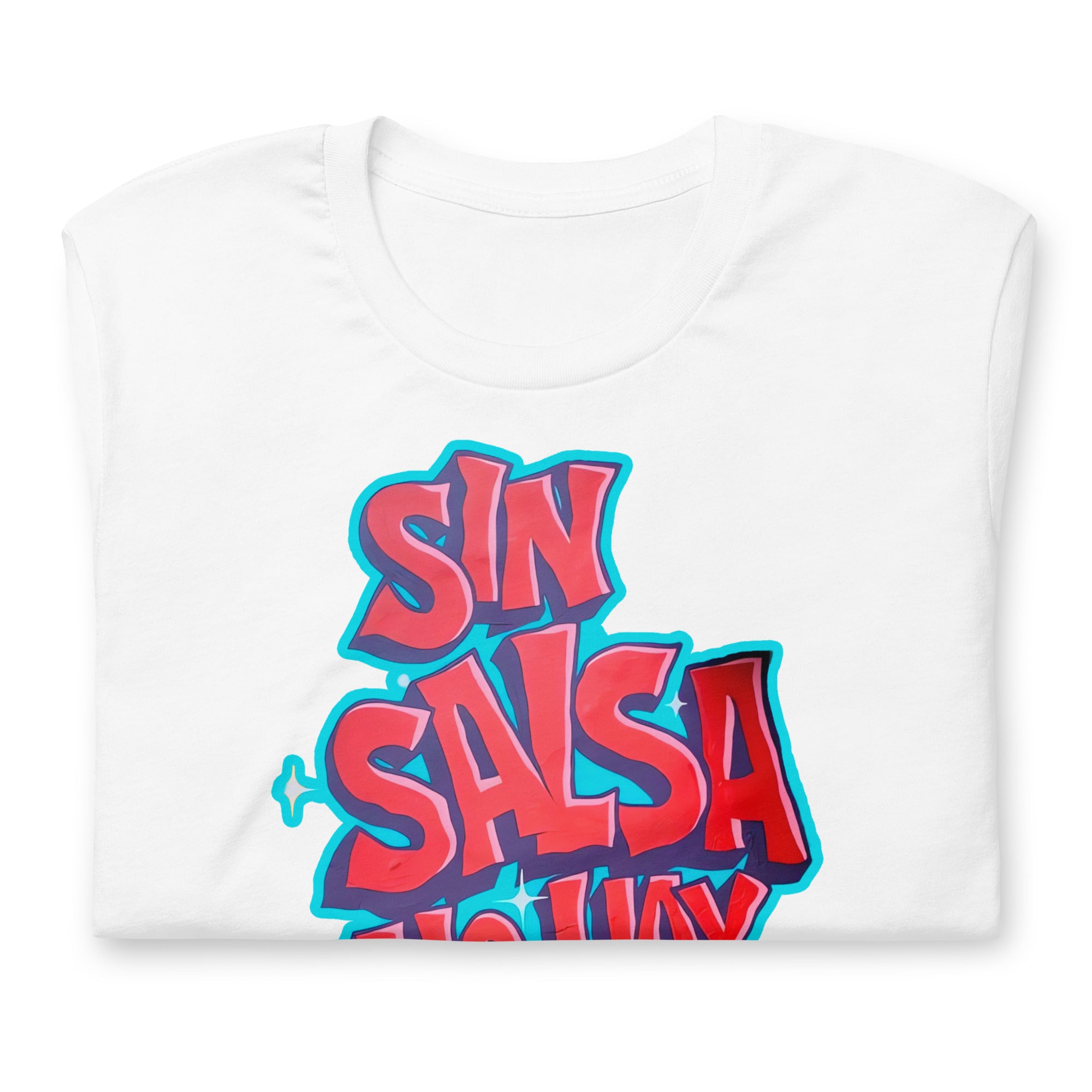 Muestra tu orgullo colombiano con la Camisa Sin Salsa no hay paraiso. Diseñada con los mejores materiales y un estampado duradero.