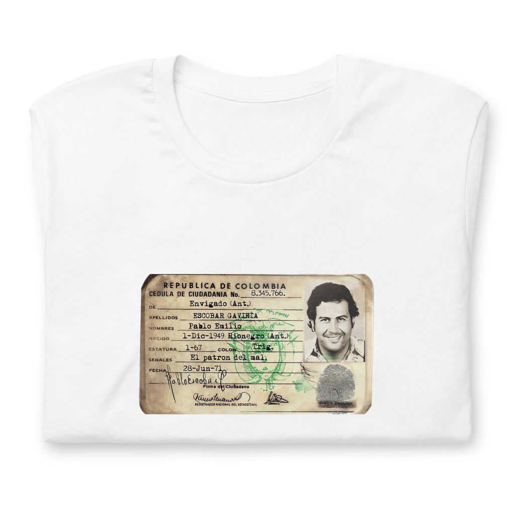 Playera Pablo Escobar DNI LOSMIOS — Diseño exclusivo algodón premium